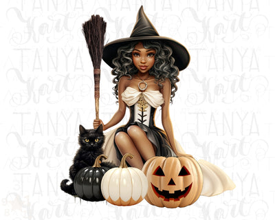 African American Witch Illustration