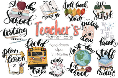 Teachers Planner Icons