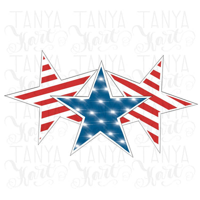 American Flag USA Stars Sublimation File