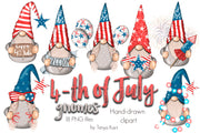 4th Of July Gnomes Clipart