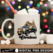 Merry Christmas Truck Sublimation Download