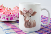 Little Pink Cow PNG: Digital Download for Sublimation