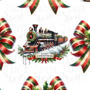 Red and Green Coquette Christmas Bow PNG | Preppy Christmas Design for Custom T-Shirts & Transparent Digital Files