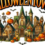 Halloweentown Sublimation PNG, Halloween Horror, Jack o' Lantern, Retro Design, DIY Halloween Crafting, Transparent Downloads, Card Making