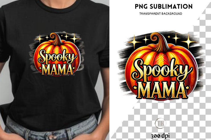 Spooky Mama Png, Coquette Halloween Sublimation Designs, Fall Fashion Pumpkin Shirt, Digital Download, Coquette Mama Spooky Season