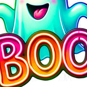 Neon Ghost PNG for Halloween Crafting & Sublimation, Boo-tiful Ghost, Digital Prints for Cards, T-Shirt Designs, DIY Projects