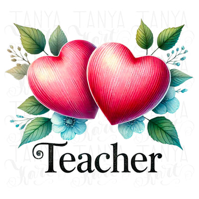 Teacher Heart PNG for Sublimation, Vintage Teacher Life PNG, Perfect Gift Idea, Adorable First Grade Teacher Sublimation Design