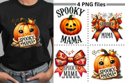 Spooky Mama PNG, Fall Aesthetic Bundle, Halloween, Thanksgiving, Trending Pngs, Coquette & Gothic Designs, Sublimation Pack, Bow, Fall Vibes