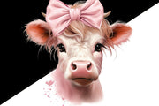 Little Pink Cow PNG Digital Download for Sublimation