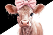 Little Pink Cow PNG: Digital Download for Sublimation