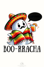 Boo Rracha Ghost, Funny Spanish Halloween Design for Halloween Shirts, Tricotri Mexican Halloween PNG, Funny Drunk Ghost, Hispanic Designs