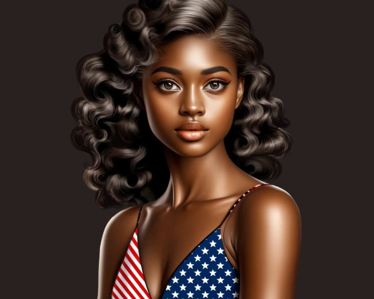 Patriotic Women Clipart | USA PNG Images | Independence Day
