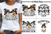 Boo Boo Crew Ghost Shirt PNG, Halloween Design Sublimation File, Stay Spooky, DTF PNG Designs, Transparent for Commercial Use, Spooky Vibes