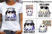 Cute Ghost Sublimation, Spooky Halloween Design Digital Download, Say Boo to Drugs T-Shirt PNG, This Is Some Boo Sheet, Transparent Designs