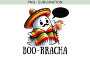 Boo Rracha Ghost, Funny Spanish Halloween Design for Halloween Shirts, Tricotri Mexican Halloween PNG, Funny Drunk Ghost, Hispanic Designs