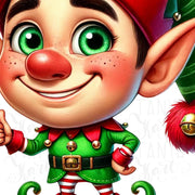 Christmas Elf Sublimation PNG | Digital Download for Card Making, T-Shirts, and Merry Christmas Designs