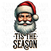 Tis the Season PNG, Retro Christmas Santa, Christmas Vibes, Printable Downloads, Merry Christmas, Funny Santa Design for T-Shirts, Holiday