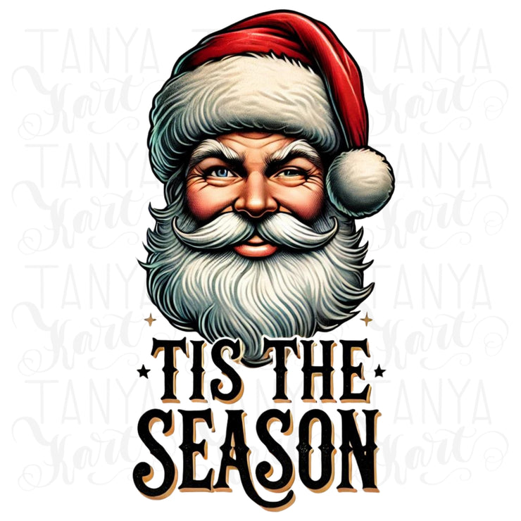 Tis the Season PNG, Retro Christmas Santa, Christmas Vibes, Printable Downloads, Merry Christmas, Funny Santa Design for T-Shirts, Holiday