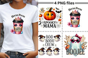 Halloween Quotes Printable Bundle, Boojee PNG for Sublimation, Print on Demand, Hocus Pocus PNG, Spooky Mama, Boo Crew Digital Downloads