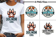 Dog Mom Era PNG, Retro Mother's Day Gift, Digital Print, Dog Paw Sublimation Design, Cute Dog Owner Gift, Instant Download, Transparent