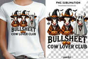 Bullsheet Png, Funny Halloween Cow, Highland Cow Pumpkin & Heifer Sublimation Design, Western Bullsheet Shirt for Spooky Season