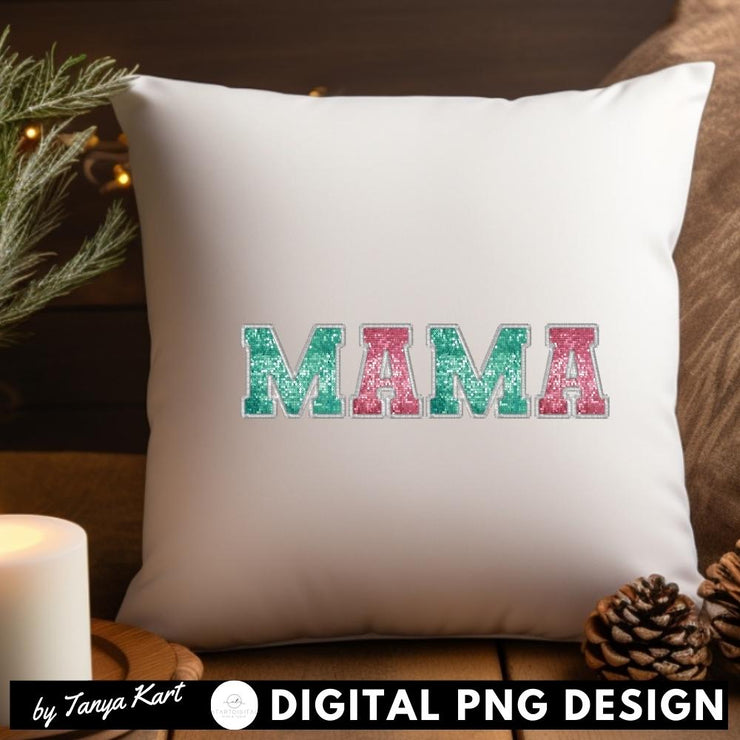Mama PNG, Embroidery Letters for To My Mom