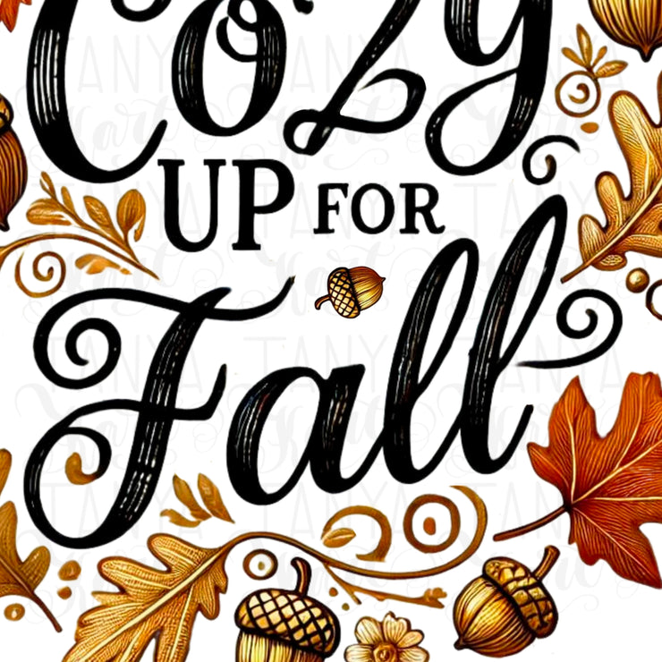 Cozy Up for Fall, Retro Fall PNG Digital Crafting, Autumn Shirt Designs, Card Making, Tshirt Design, Fall Vibes Digital Print, Autumn Leaves