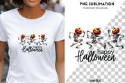 Dancing Skeleton PNG, Fun Halloween Shirt Design, Pumpkin Head Skeleton, Digital Crafting, Sublimation Design, Halloween PNG Download