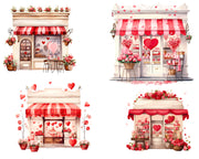 Valentine's Day PNG Bundle, Love Clipart, Watercolor Hearts