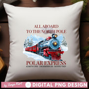 Polar Express PNG, Merry Christmas Sublimation Design