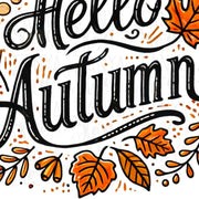 Hello Autumn, Fall Vibes, Digital Print for Tshirt Designs & Card Making, Sublimation PNG, Retro Fall, Transparent Fall, Crafting Download