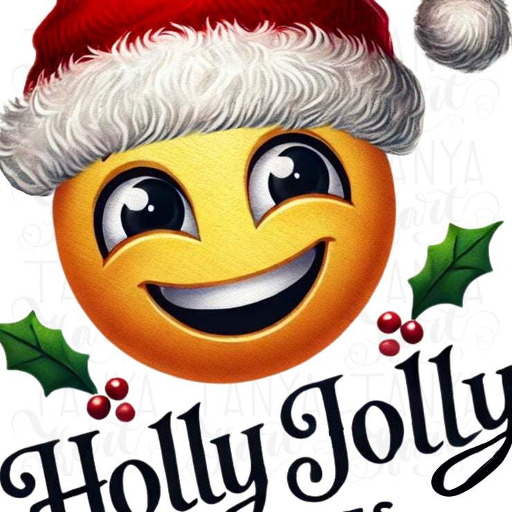 Holly Jolly Vibes Christmas PNG for Crafters, Retro Designs & Jolly Sayings, Holiday Quote, Transparent Designs, Digital Prints, Sublimation