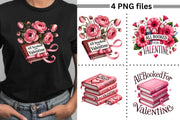 All Booked for Valentine Png, Retro Valentine Sublimation Design, Librarian Love Vibes, Bookish Valentine Planner Stickers, Valentines Day