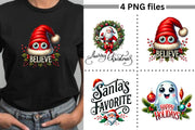 Festive Christmas Quotes Bundle, Cute PNG Designs, Holiday Sublimation Pack, Santa's Favorite, Merry Christmas, Happy Holidays, Believe PNG