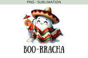 Funny Mexican Ghost PNG, Spanish Halloween Boo Racha Design for Hispanic-Themed Cups & T-Shirts, Sublimation Instant Downloads