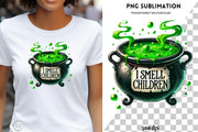 I Smell Children PNG, Spooky Halloween Cauldron Design for T-Shirt Sublimation, Funny Halloween Vibes Digital Download, Fall DTF Transfer