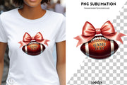 Game Day Coquette Bow PNG, Digital Download, Retro Football Sublimation Design, Cheerful Football Sublimation, American Football Fun