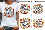 Hello Autumn Quotes, Transparent Digital Downloads, Autumn Vibes, Cozy Up for Fall, PNG Designs, Golden Days Sublimation, Funny Fall Sayings