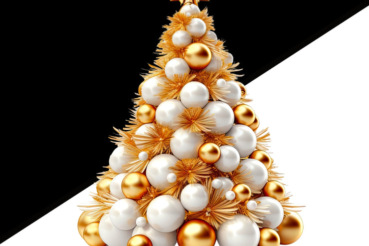 Gold Christmas Tree PNG