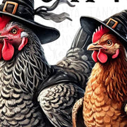 Funny Chicken Witch Halloween PNG, "Tonight We Fly" Chicken Shirt Design for Sublimation, Stickers & Digital Crafting, Halloween Chicken PNG