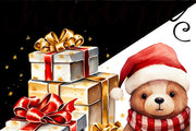 Christmas Scene Bear with Gifts Sublimation PNG Designs