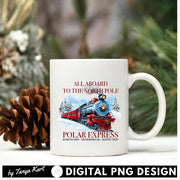Polar Express PNG, Merry Christmas Sublimation Design