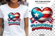 Boricua Puerto Rican Flag PNG | Latina Shirt Digital Print for Sublimation, Card Making & Digital Crafting