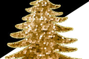 Gold Sequin Christmas Tree Design for Sweatshirts and T-Shirts