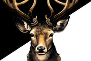 Black Christmas Deer Sublimation Image