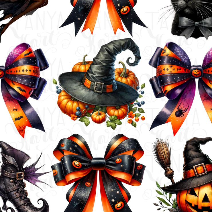 Halloween Coquette Bow PNG, Sublimation Digital Download, Fall Vibes Sublimation for Halloween Shirts, Retro Halloween PNG