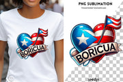 Puerto Rico Flag PNG | Boricua Printable Image for Latina T-Shirts, Sublimation, and Digital Download Designs