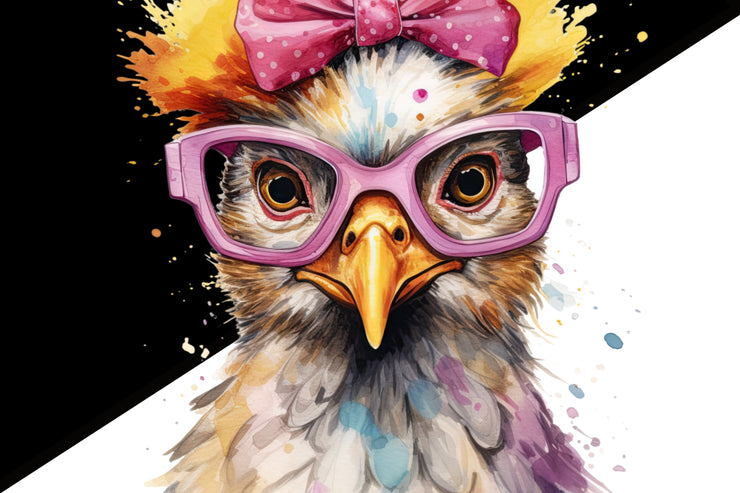 Funny Chicken PNG Printable Wall Art | Easter Sublimation Design