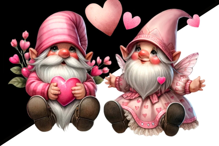 Valentine Gnome Couple - DIY Printable Craft