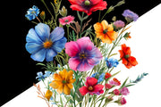 Spring Wildflower PNG: Digital Floral Illustration for Sublimation Design